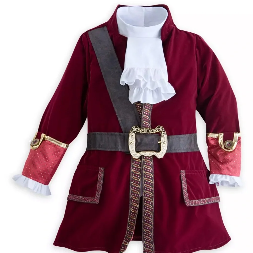 Disney Burgundy and Gold-Trim Pirate Outfit